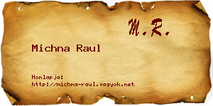 Michna Raul névjegykártya